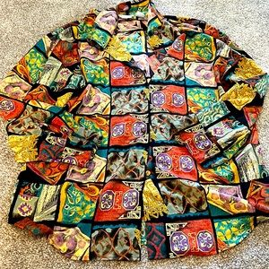 Multi-Color Patterned Men's Dress Shirt